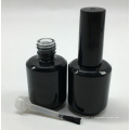 Personnalisé fait vide uv gel noir cosmétique verre vernis à ongles bouteille 15 ml